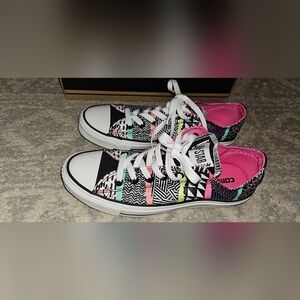 Converse All-star Chucks Multicolor Geometric Striped Sneakers Shoes